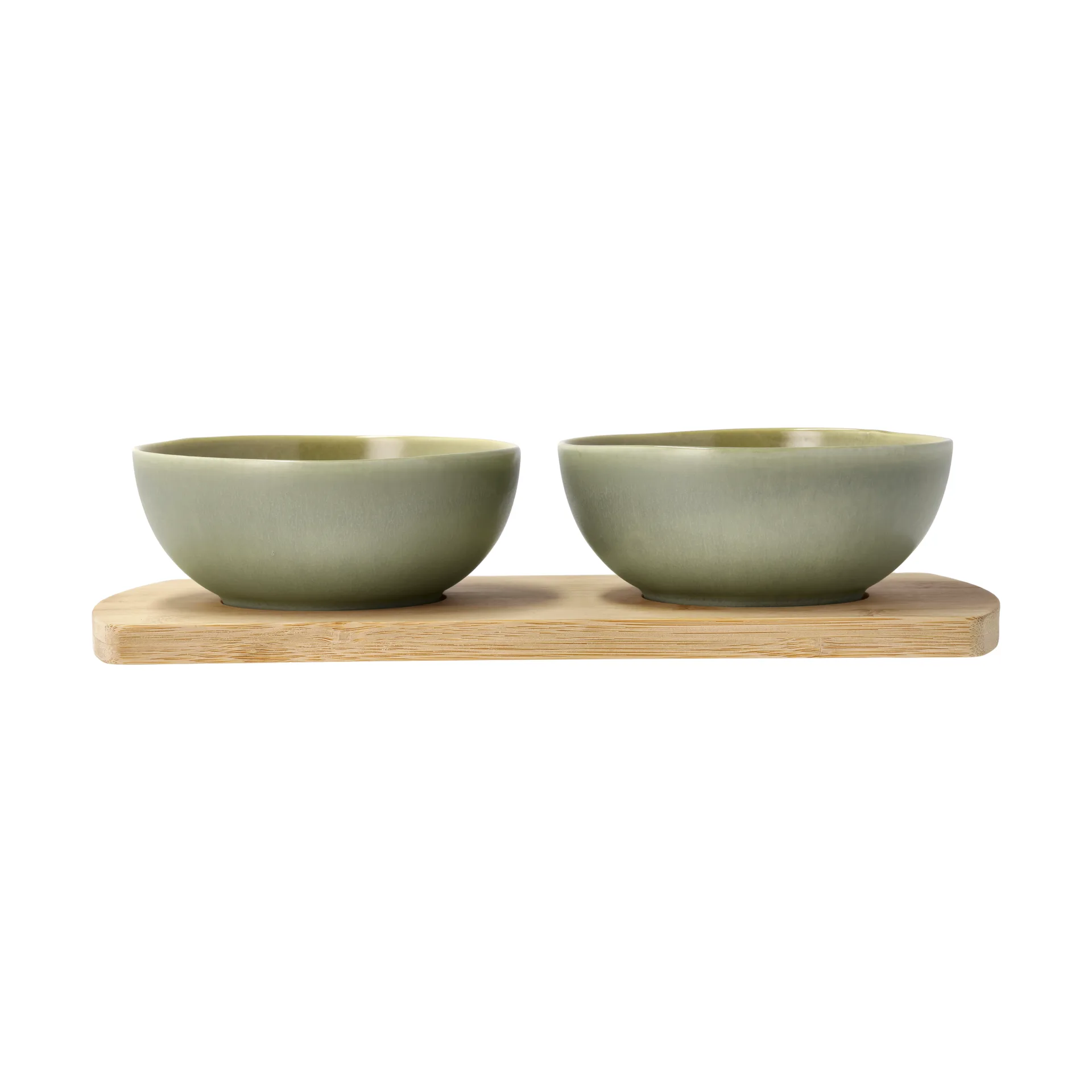 Shoku bamboo tray with 2 bowls, Pure Green Villa Collection