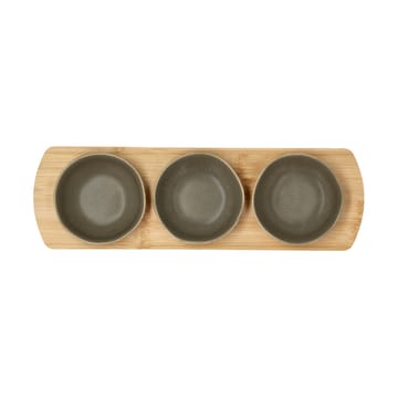 Shoku bamboo tray with 3 bowls - Warm Brown - Villa Collection