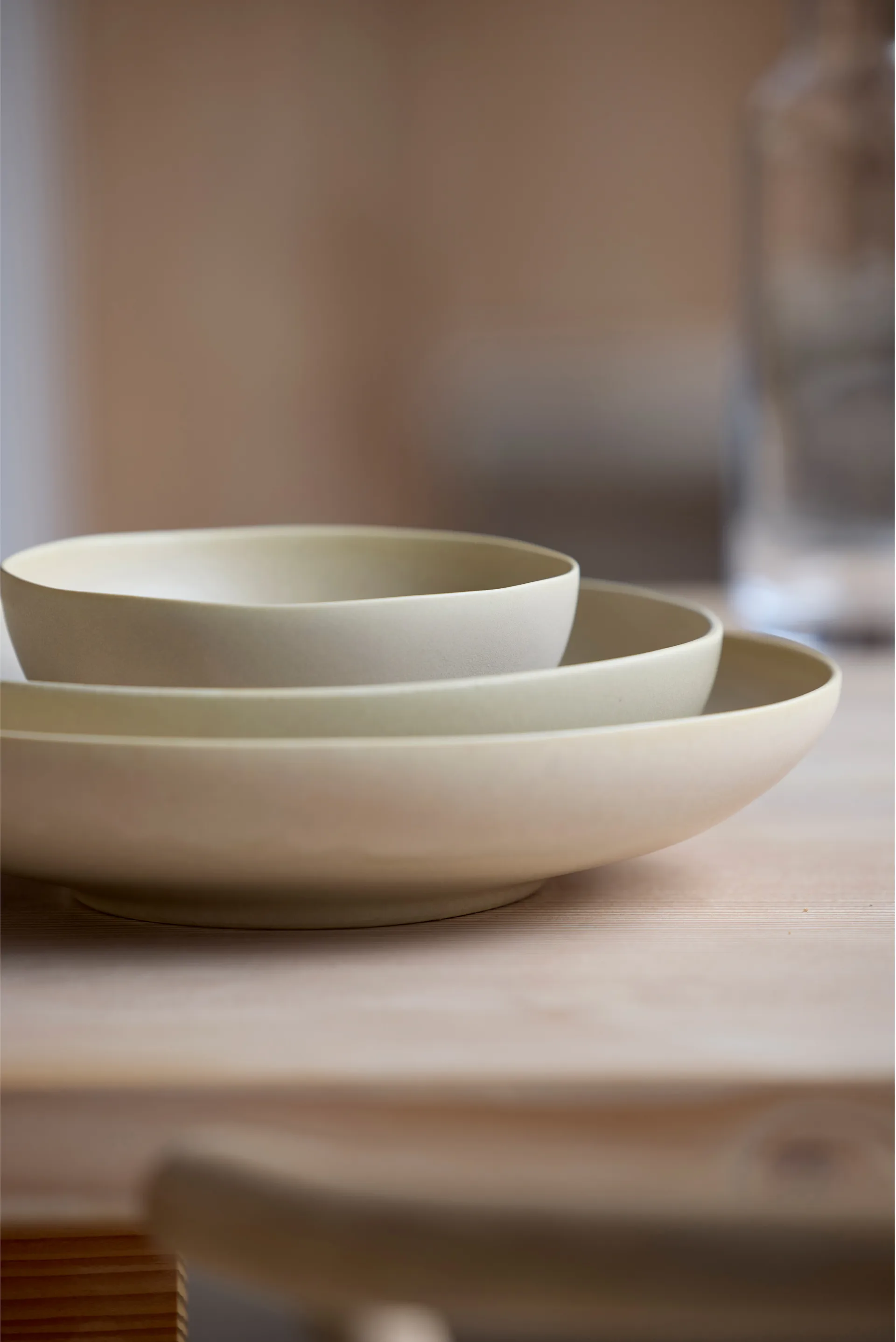Shoku bowl Ø23 cm, Beige Villa Collection