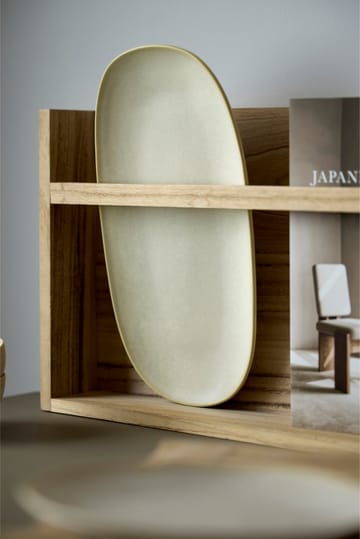 Shoku serving plate 18x34 cm - Beige - Villa Collection