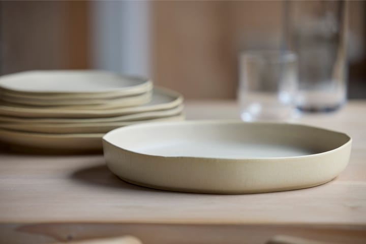 Shoku serving platter Ø28 cm, Beige Villa Collection