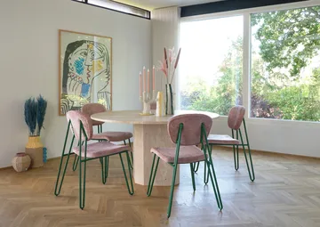 Styles candle sticks 19.5x25 cm - Yellow-white - Villa Collection