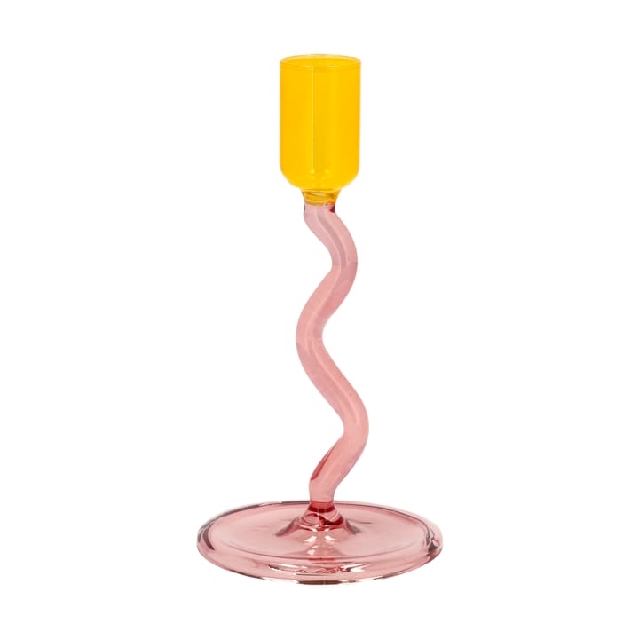 Styles candlestick 15,3 cm, Pink-yellow Villa Collection