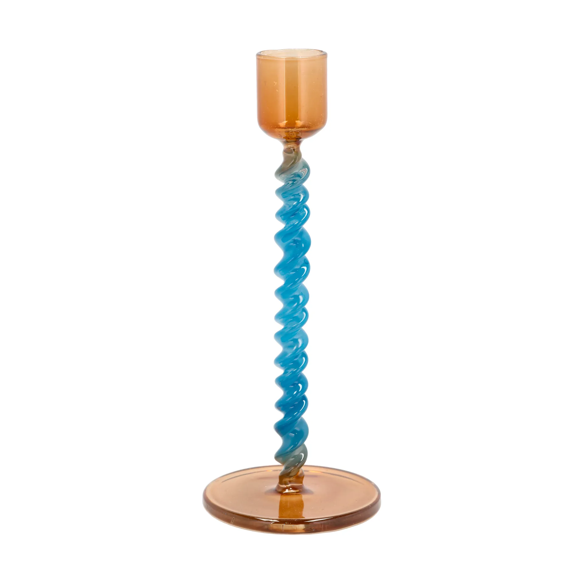 Styles candlestick 16,3 cm, Blue-amber Villa Collection