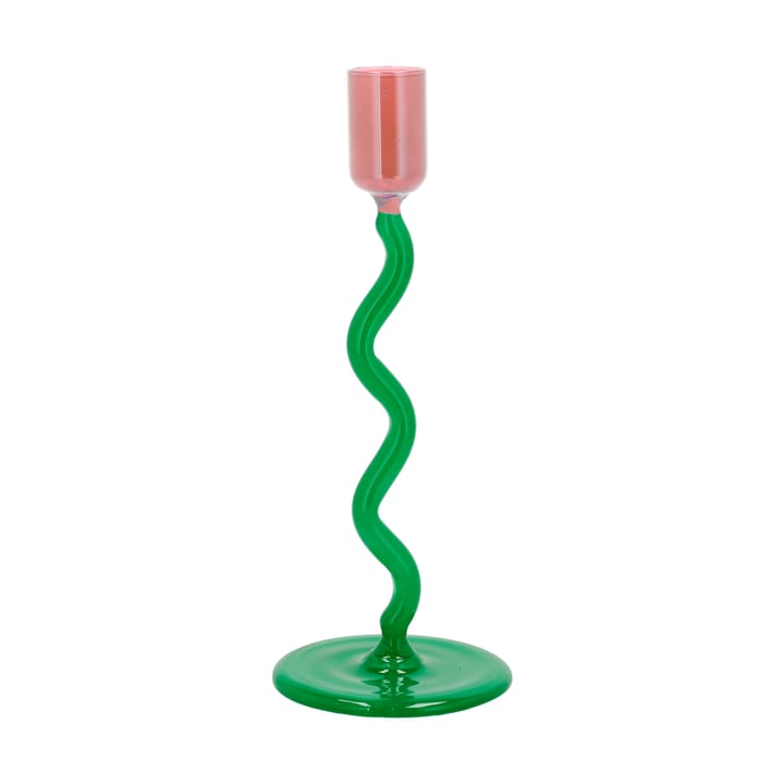 Styles candlestick 19,6 cm, Green-pink Villa Collection