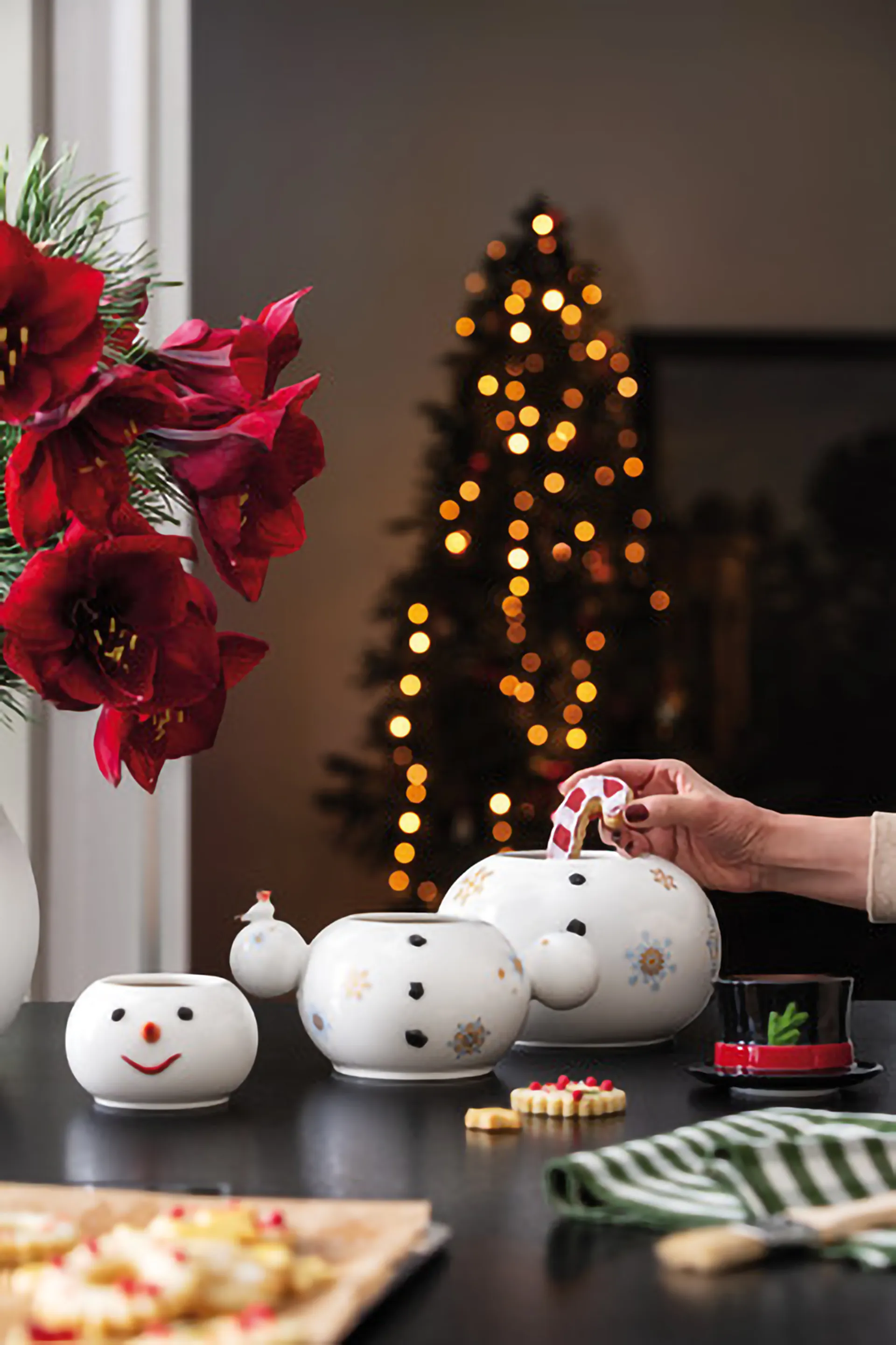 Christmas Toy's Memory snowman jar 4 pieces, White Villeroy & Boch