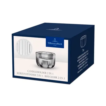 Fleur 2-in-1 candle holder - Transparent, Ø6.3 cm - Villeroy & Boch