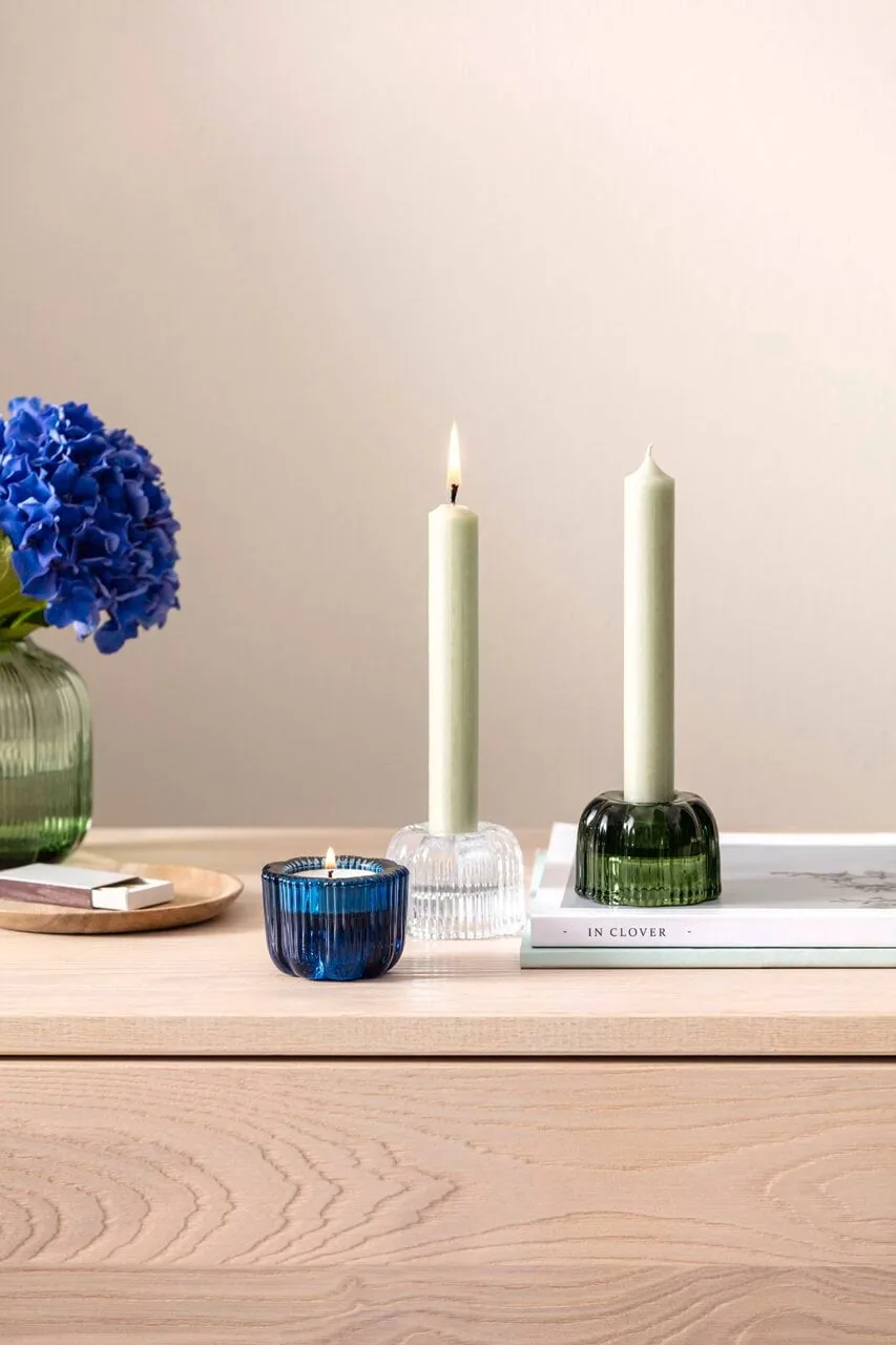 Fleur 2-in-1 candle holder, Transparent, Ø6.3 cm Villeroy & Boch