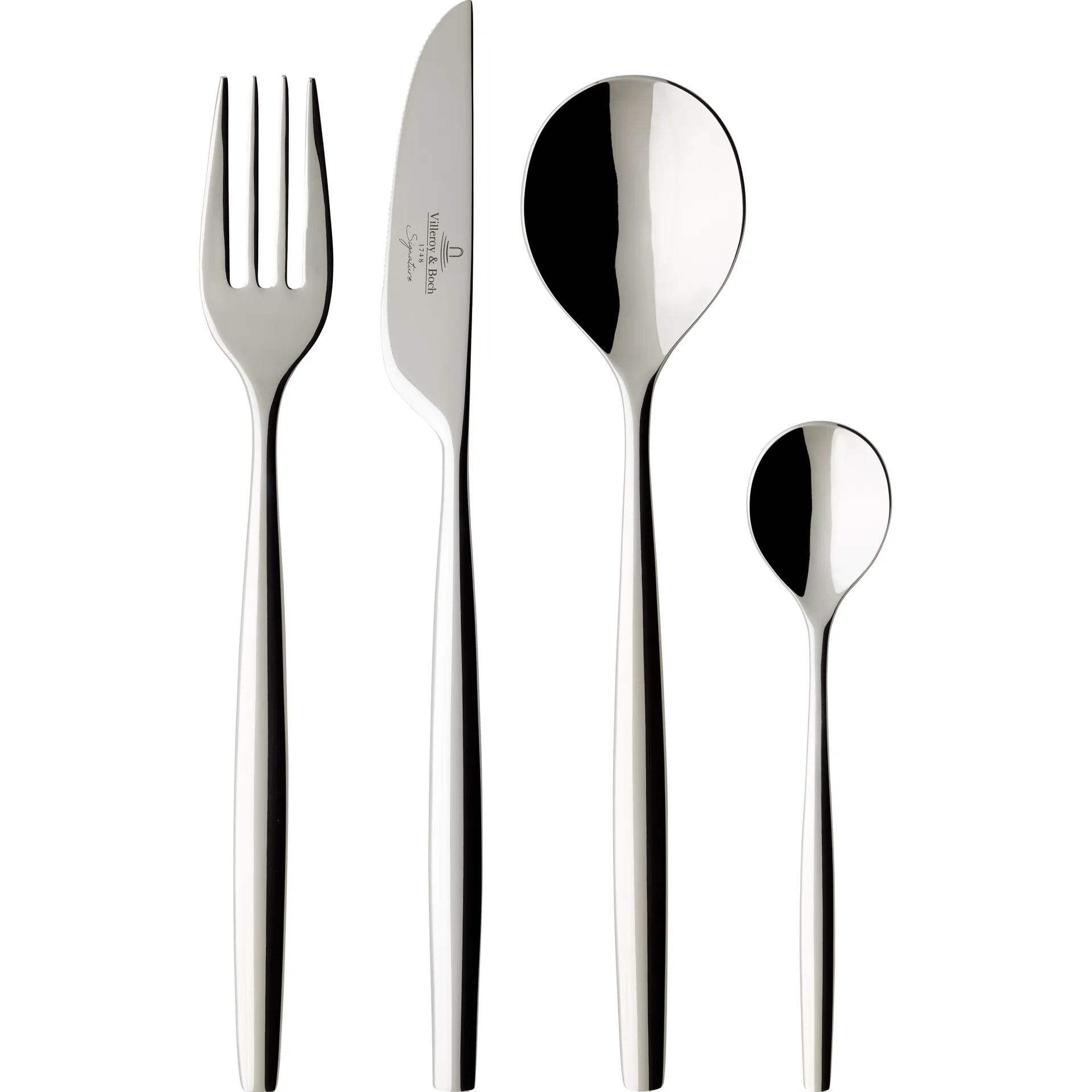 Metro Chic cutlery 24 pieces, Stainless steel Villeroy & Boch