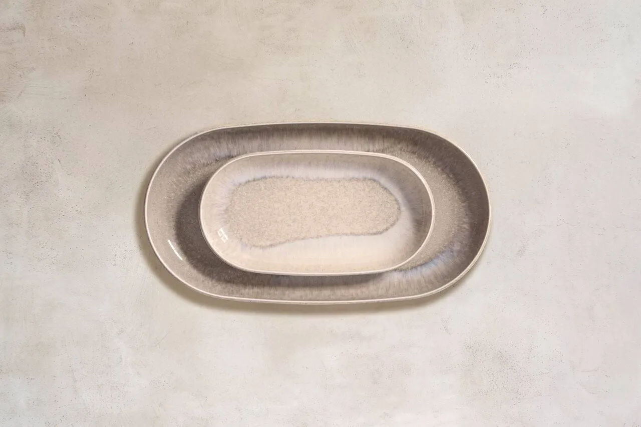 Perlemor Sand serving platter, Beige, 34x20 cm Villeroy & Boch