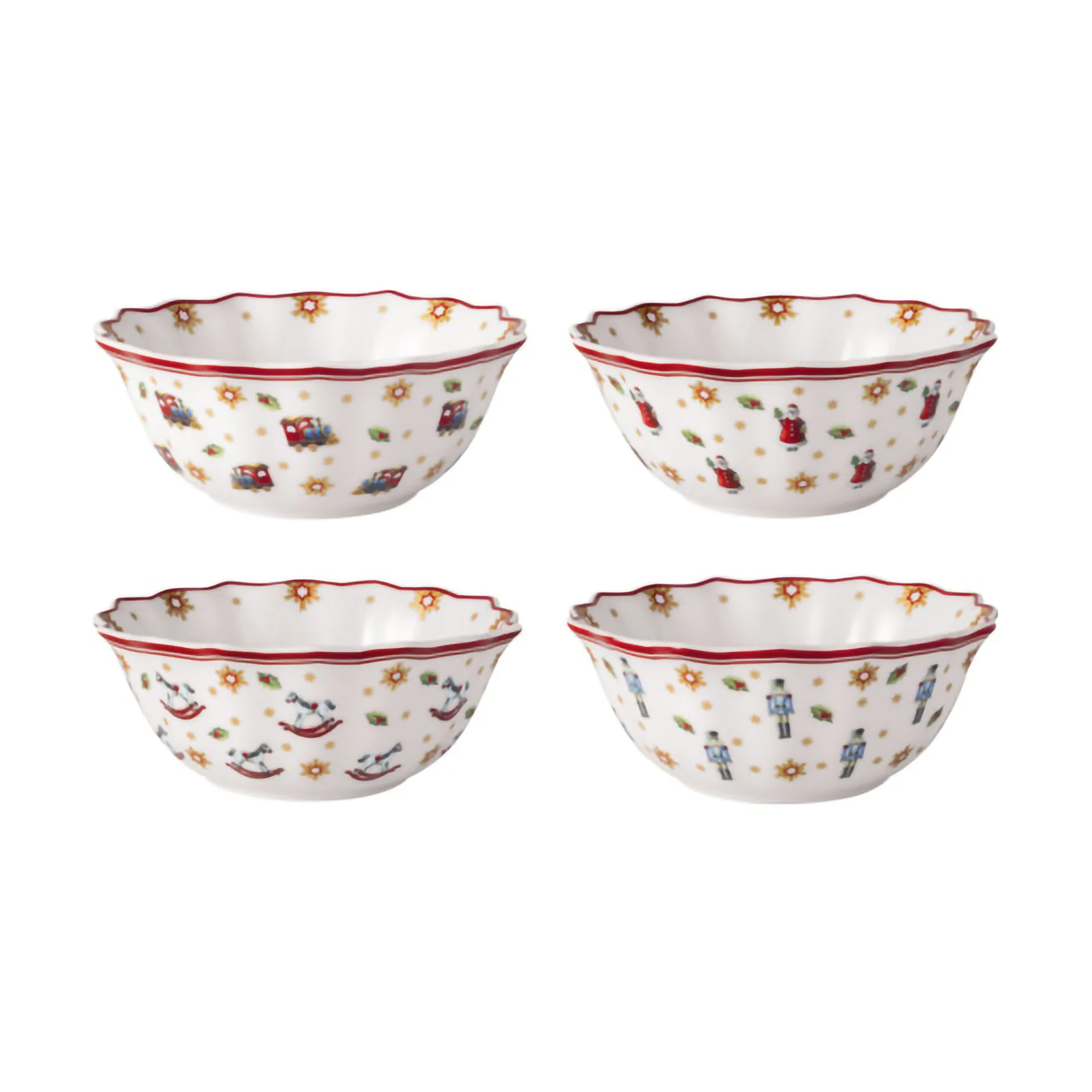 Toy's Delight bowl 4 pieces, White-red Villeroy & Boch