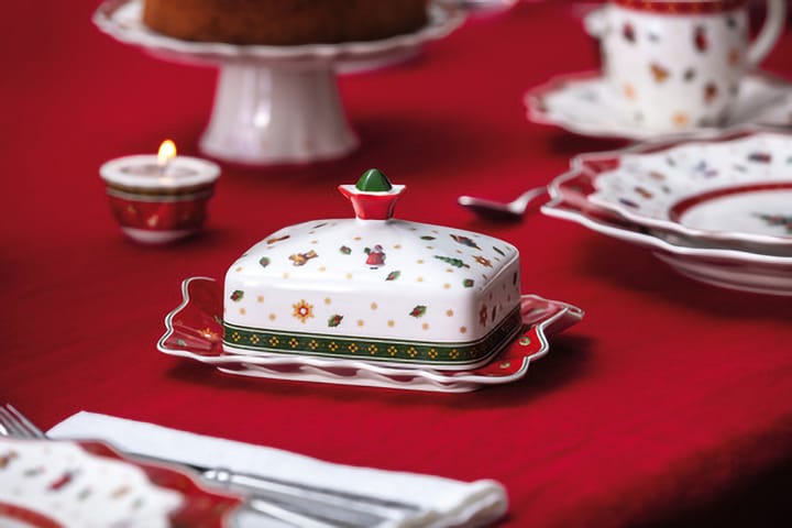 Toy's Delight butter dish 16x19 cm, White-red Villeroy & Boch