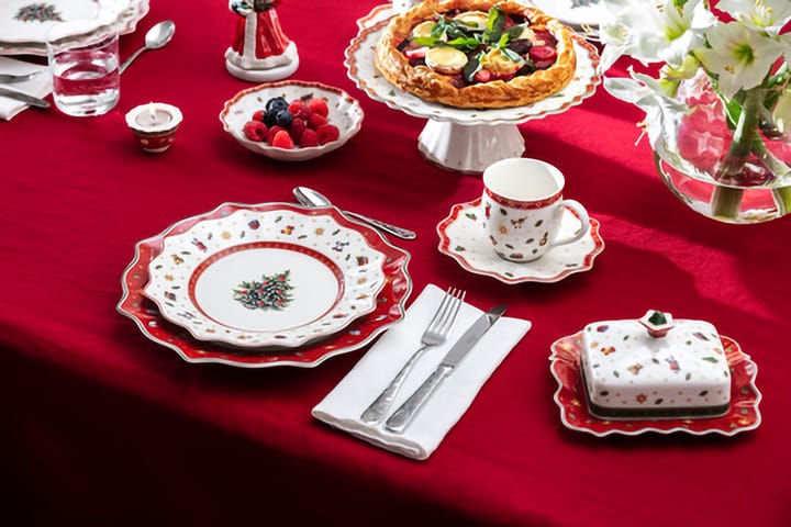 Toy's Delight butter dish 16x19 cm, White-red Villeroy & Boch
