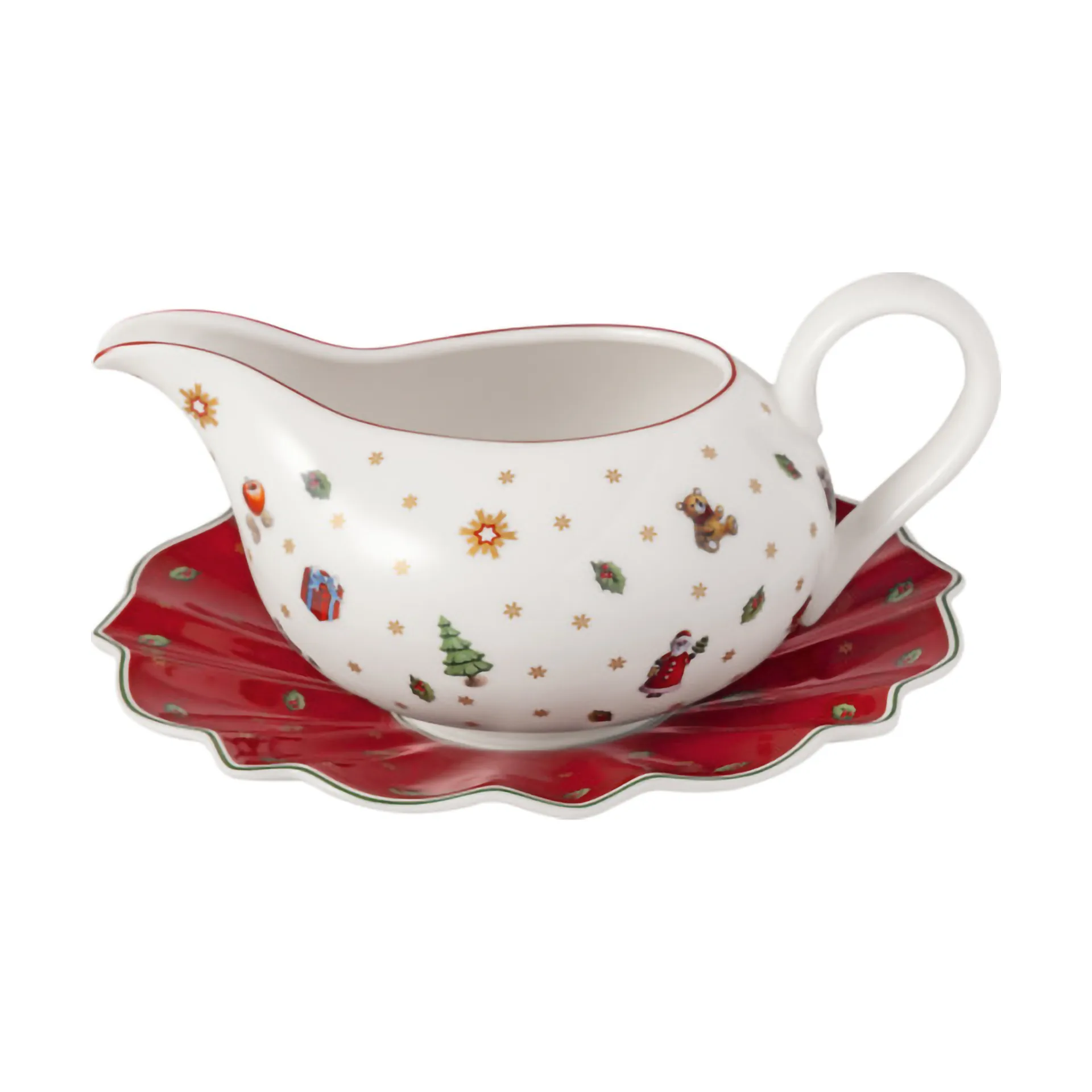 Toy´s Delight sauce pitcher 50 cl with saucer, White-red Villeroy & Boch