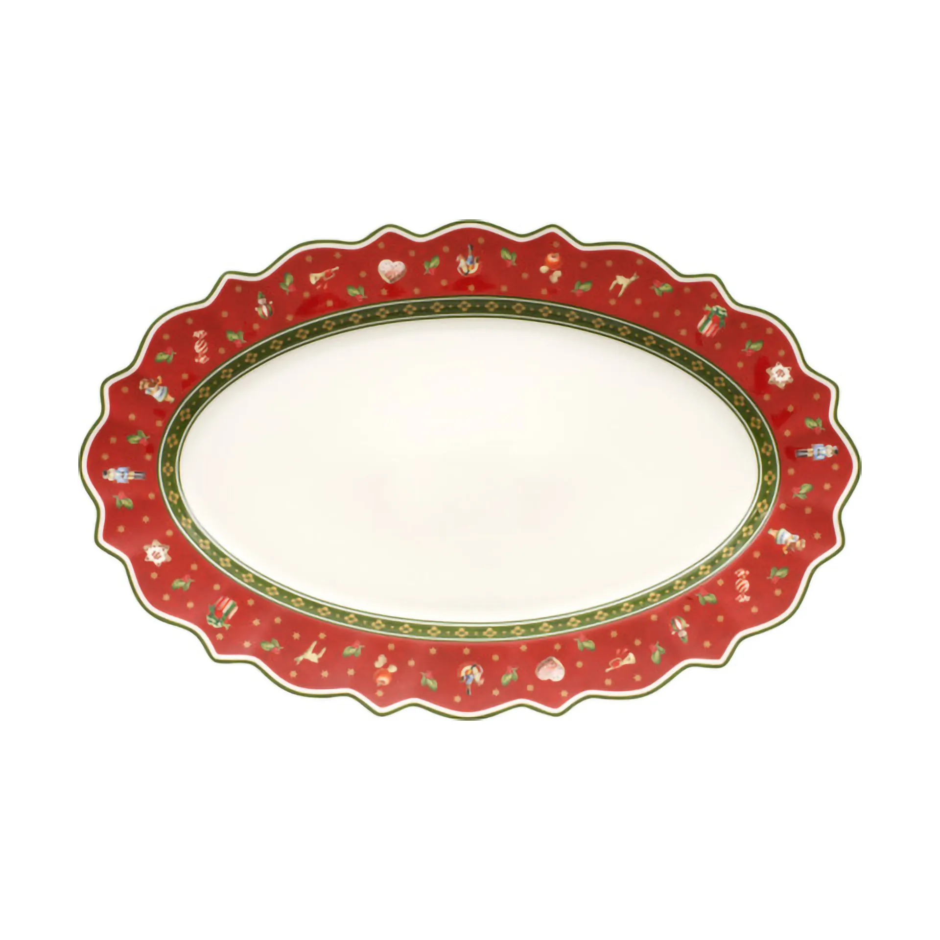 Toy's Delight serving platter oval 31x50 cm, White-red Villeroy & Boch