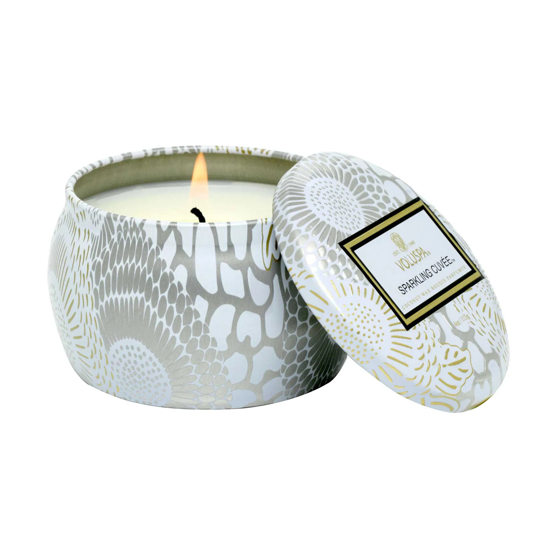Japonica Mini Tin scented candle 25 hours, Sparkling Cuvée Voluspa