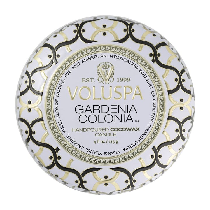 Maison Blanc Mini Tin scented 25 hours, Gardenia Colonia Voluspa