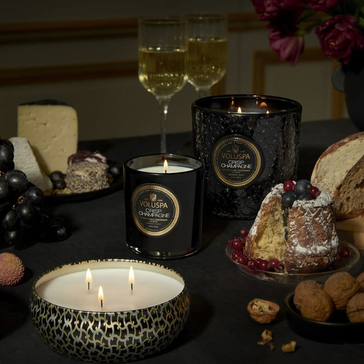 Maison Noir 3-wick Tin scented 40 hours, Crisp Champagne Voluspa