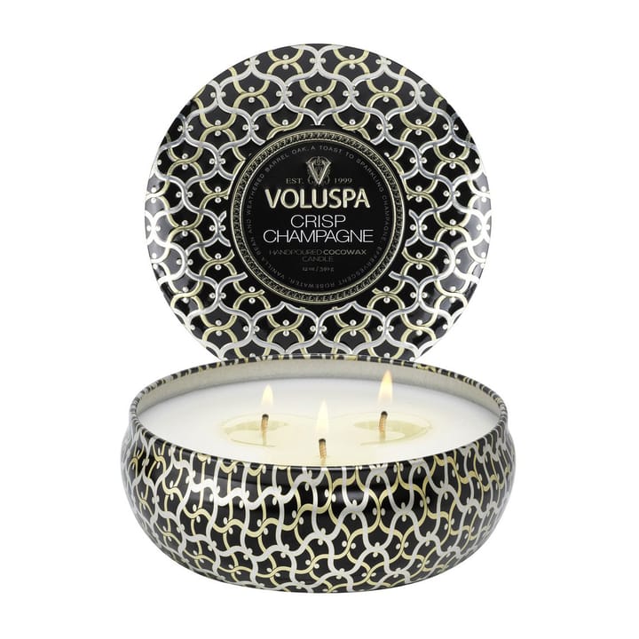 Maison Noir 3-wick Tin scented 40 hours, Crisp Champagne Voluspa