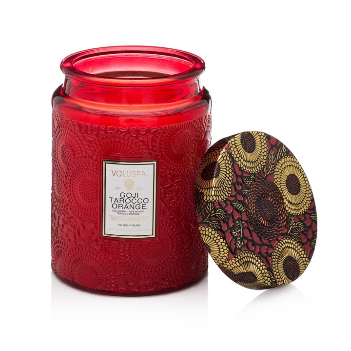 Scented candle glass jar 100 hours, Goji Tarocco Orange Voluspa