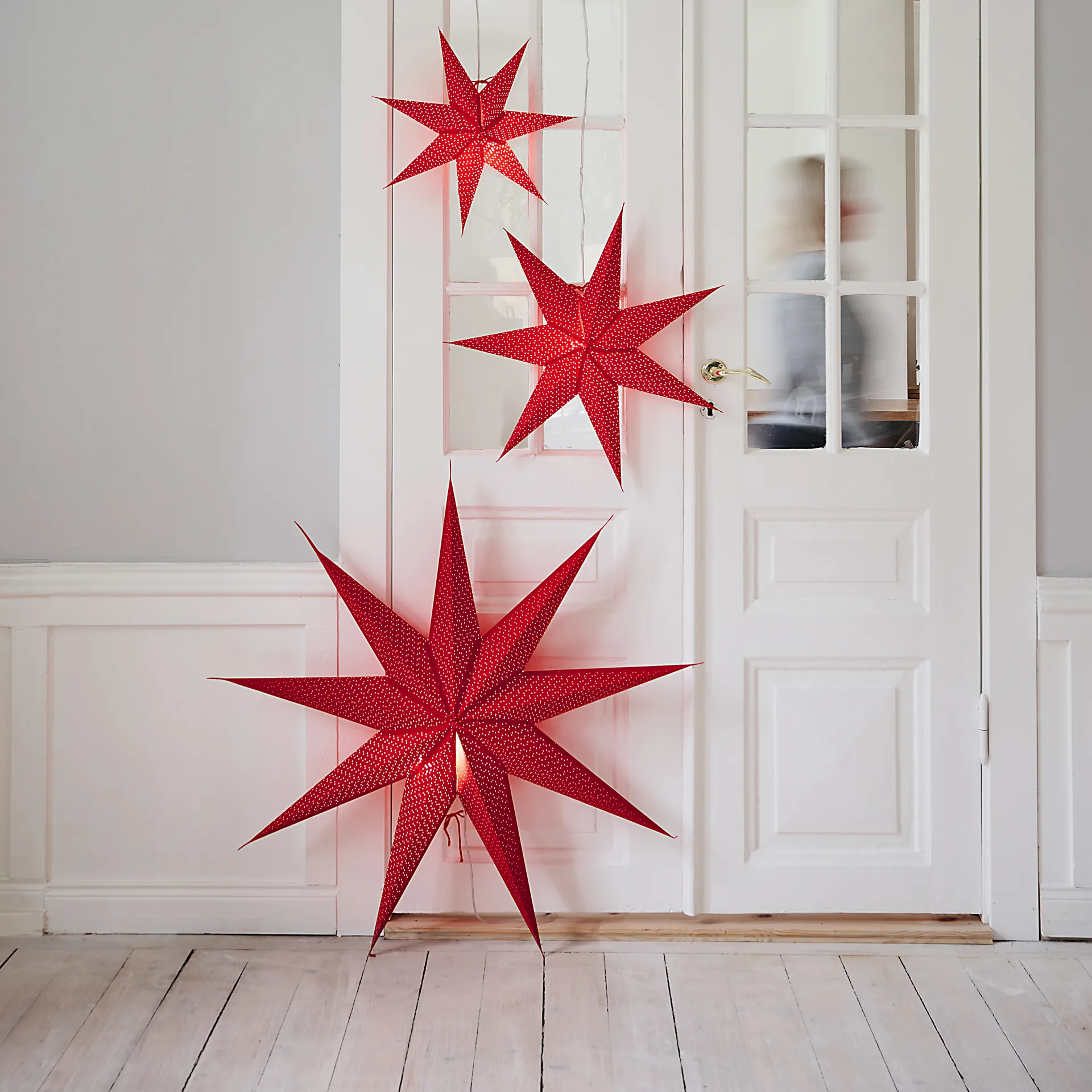 Aino Christmas star slim red, 44 cm Watt & Veke