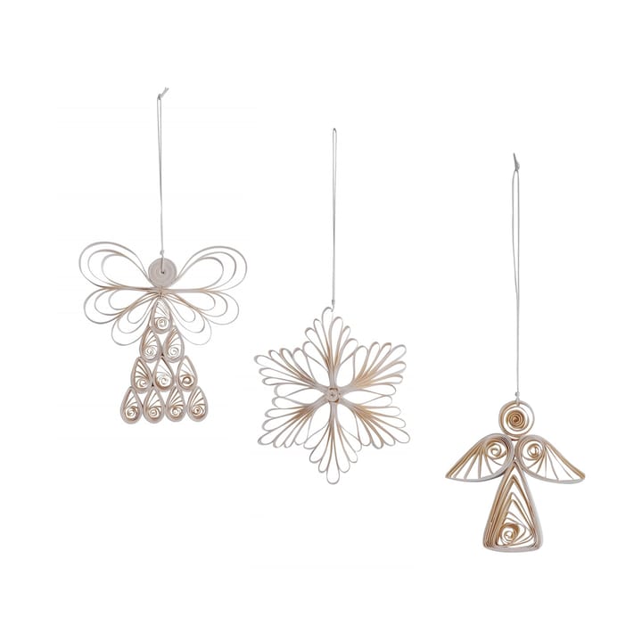 Angel mix Christmas decorations 3-pack - White - Watt & Veke