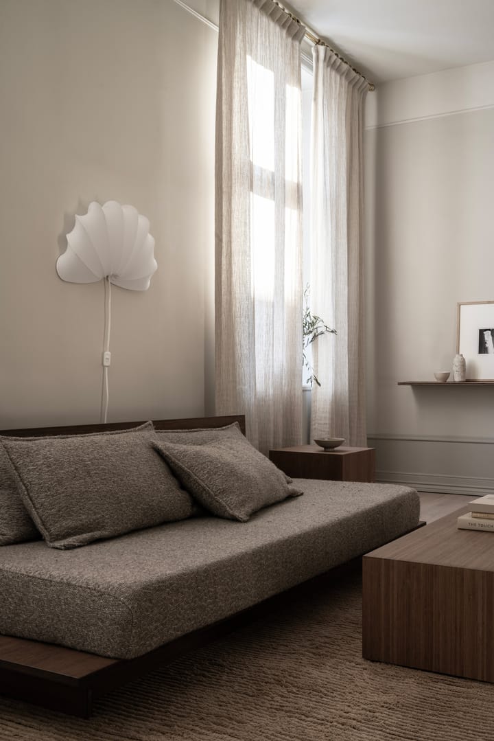 Anna wall lamp L 54 cm, White cotton Watt & Veke
