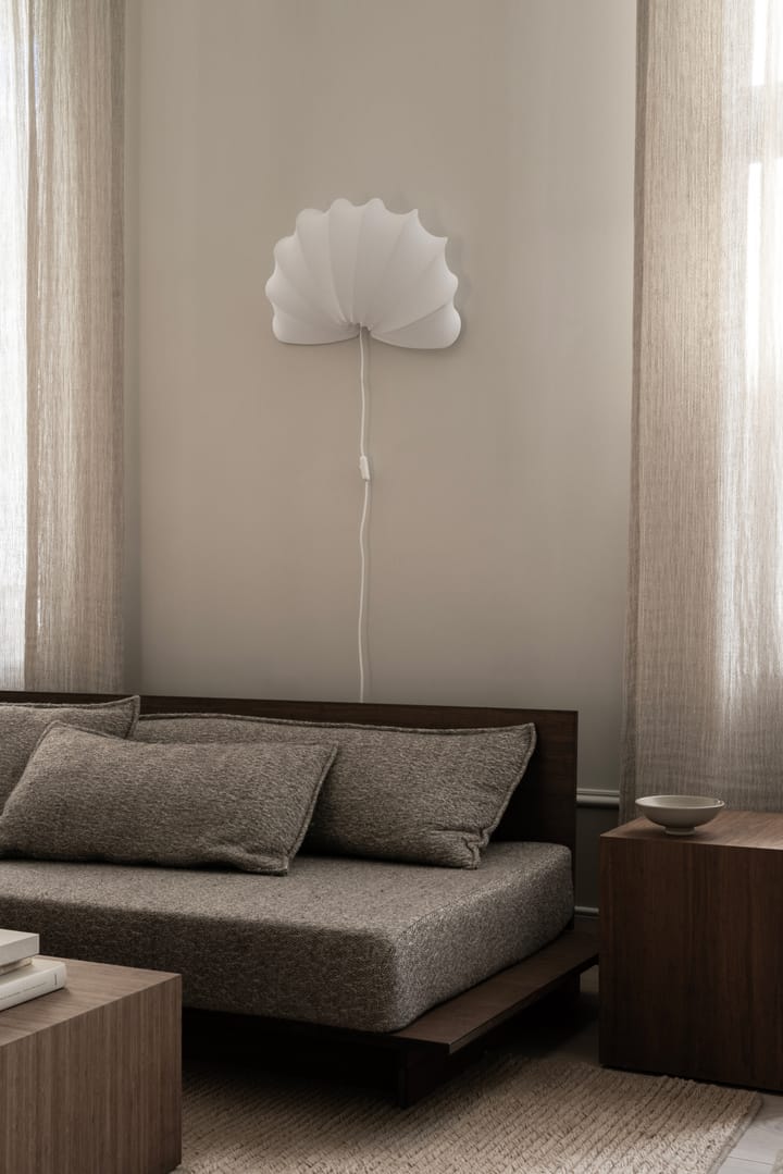 Anna wall lamp L 54 cm, White cotton Watt & Veke
