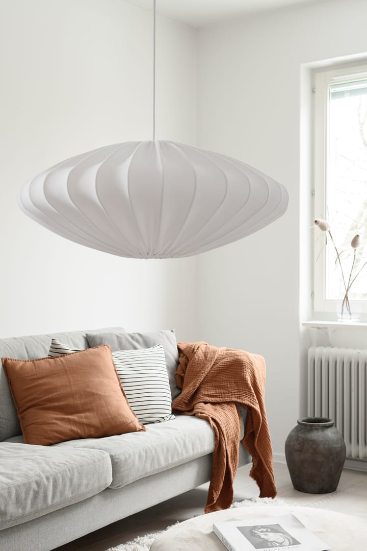 Ellipse lamp shade 65 cm cotton, White Watt & Veke