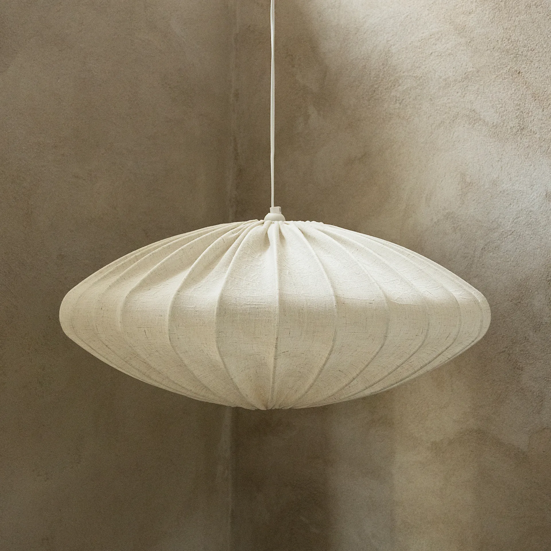 Ellipse lamp shade 65 cm linen, Natural Watt & Veke