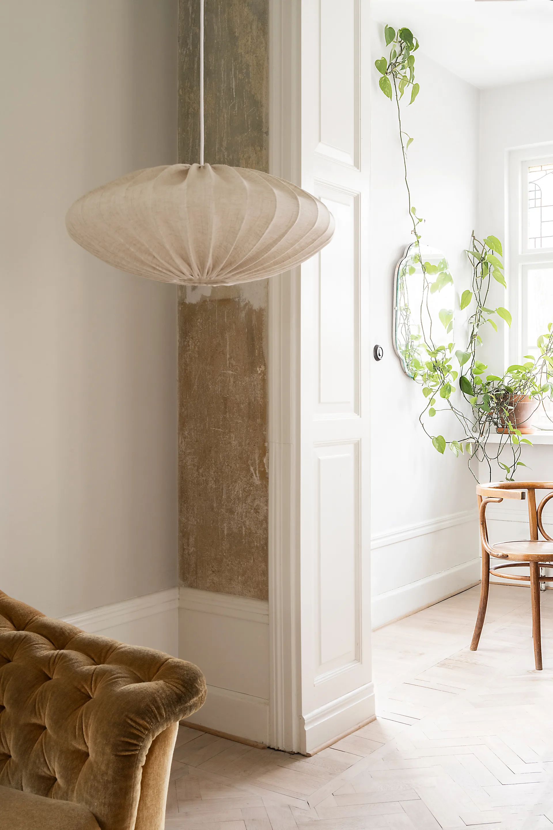 Ellipse lamp shade 65 cm linen, Natural Watt & Veke