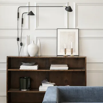 Kelly wall lamp short arm - Black-gold - Watt & Veke