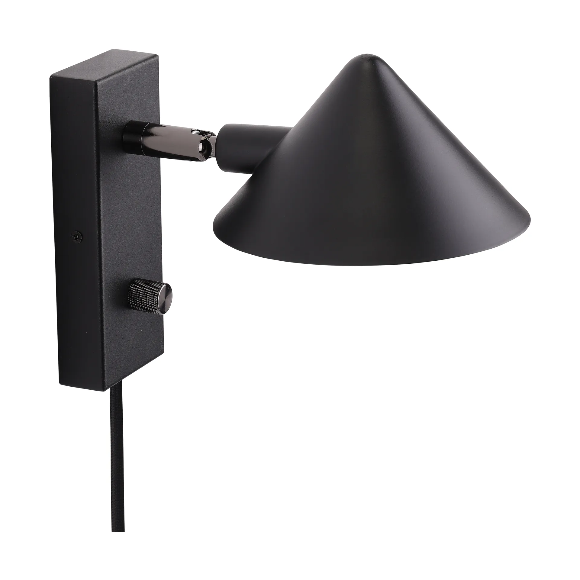 Kuro wall lamp, Black, Ø14x16 cm, read Watt & Veke