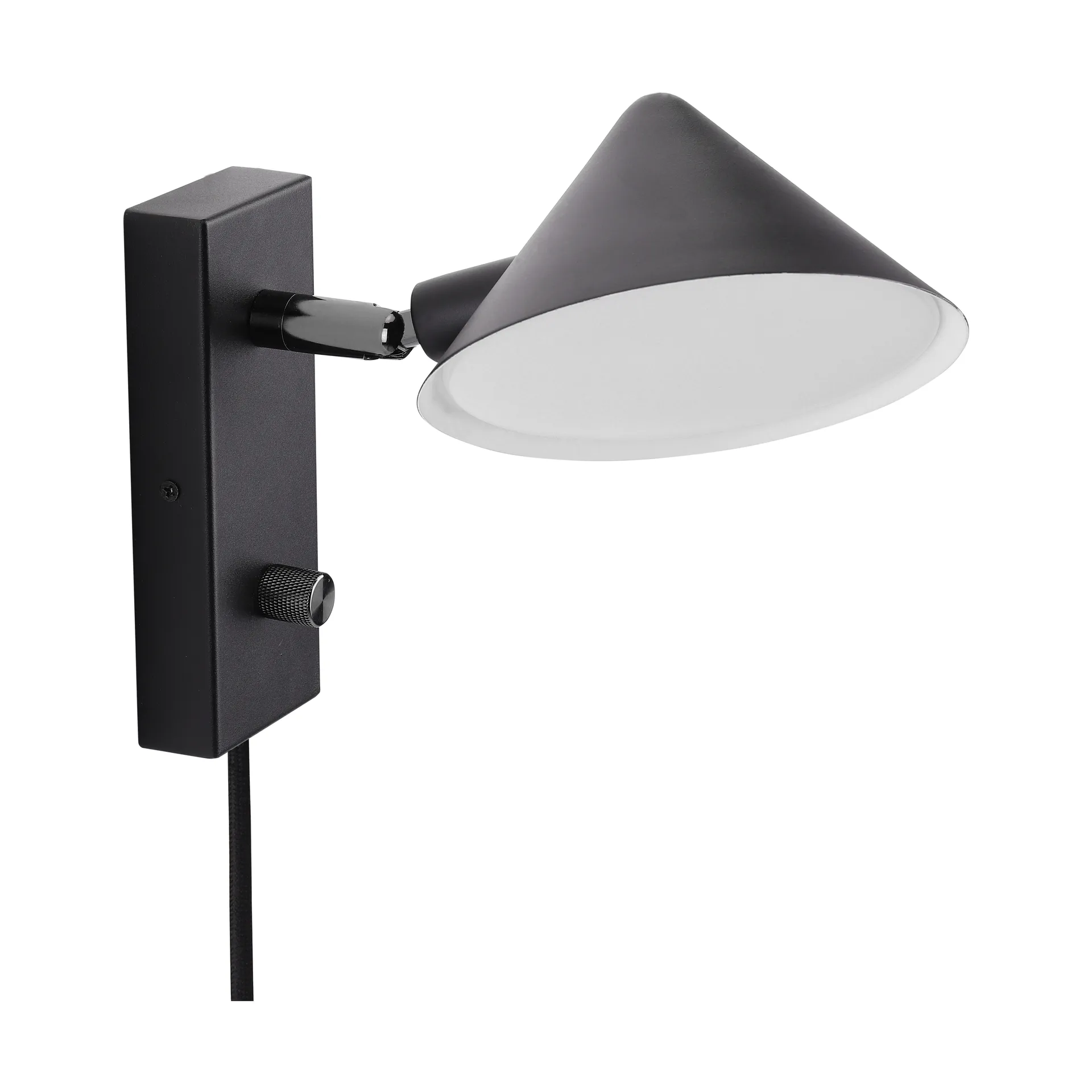 Kuro wall lamp, Black, Ø14x16 cm, read Watt & Veke