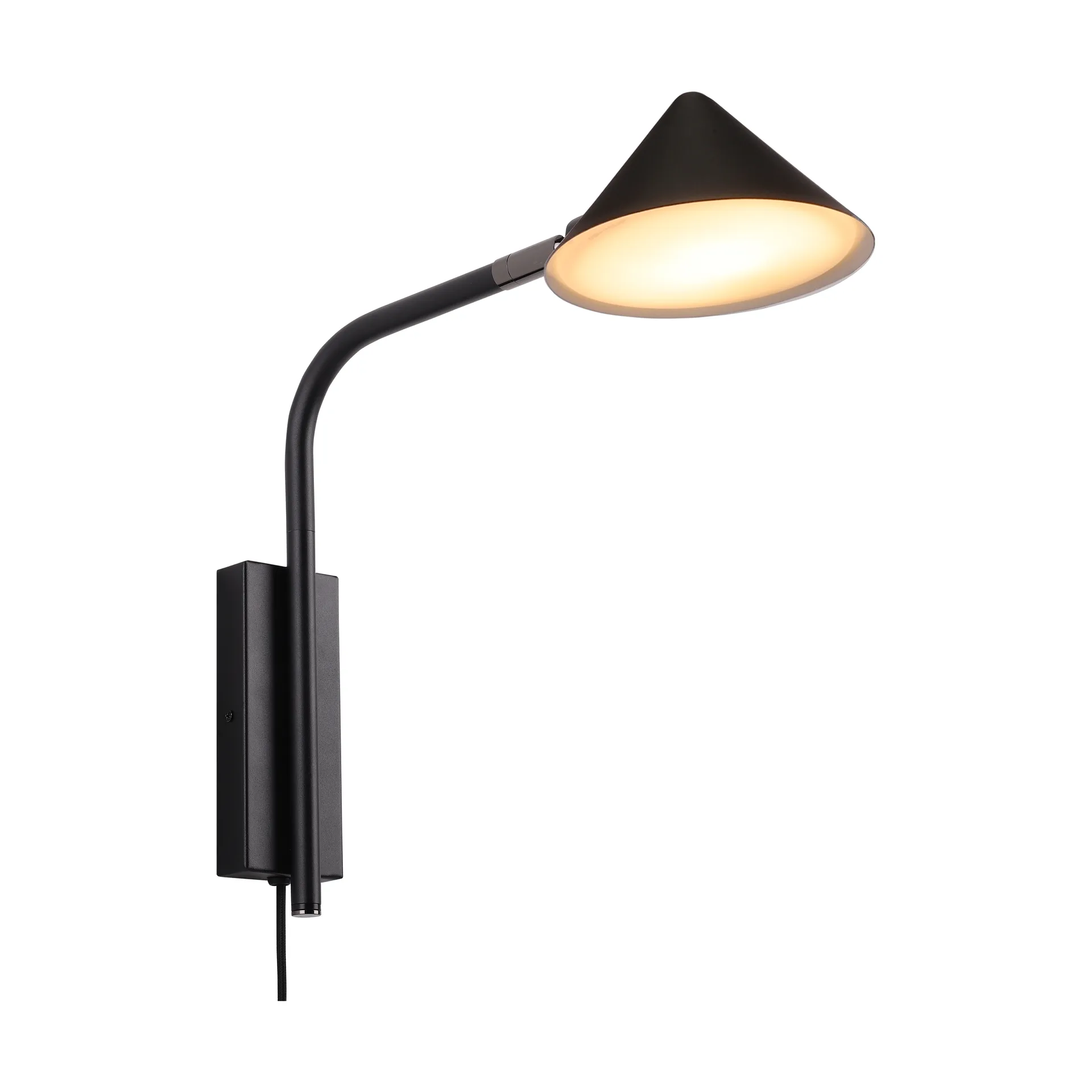 Kuro wall lamp, Black, Ø14x32 cm, wall Watt & Veke