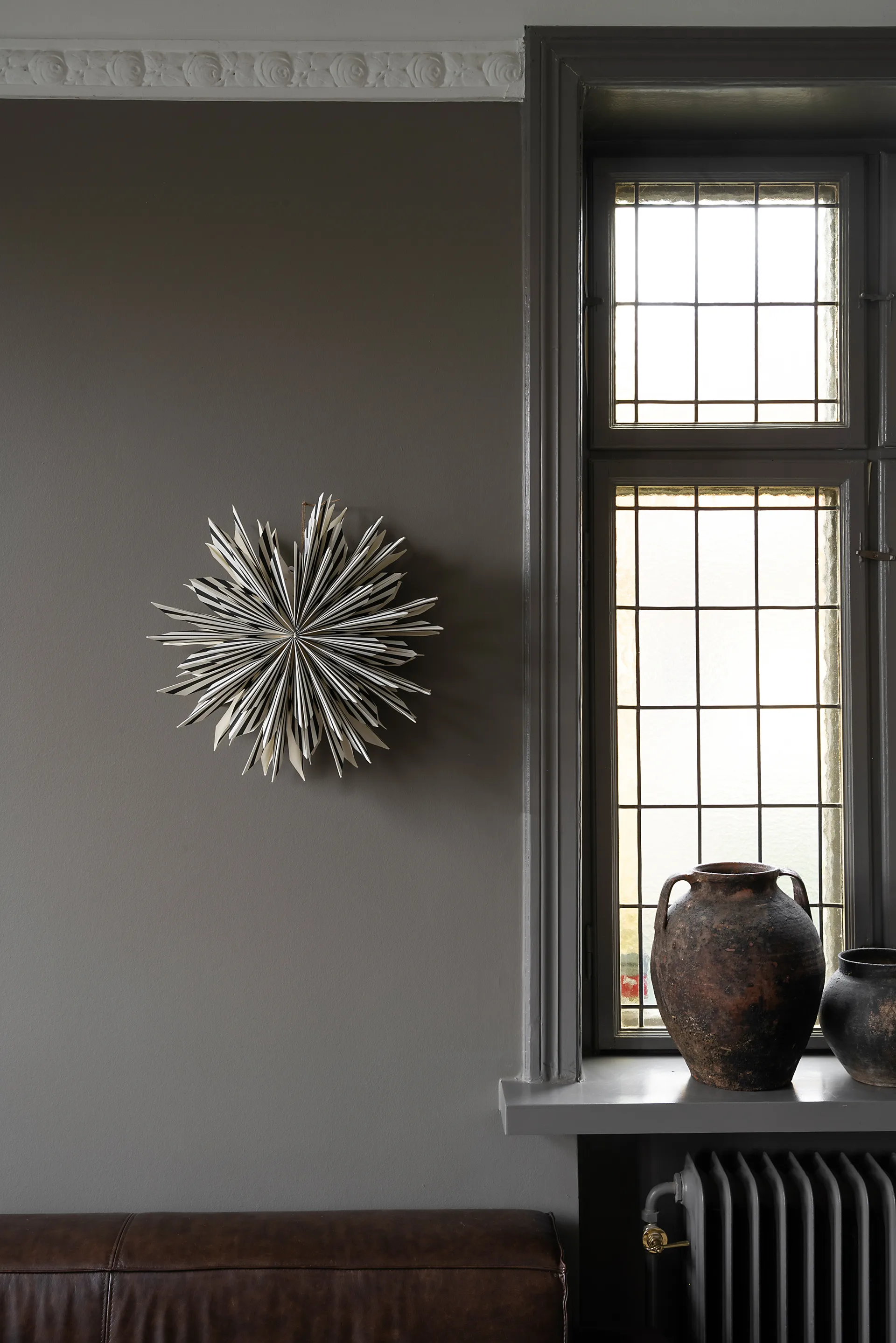 Leah advent star Ø50 cm, Black-white Watt & Veke