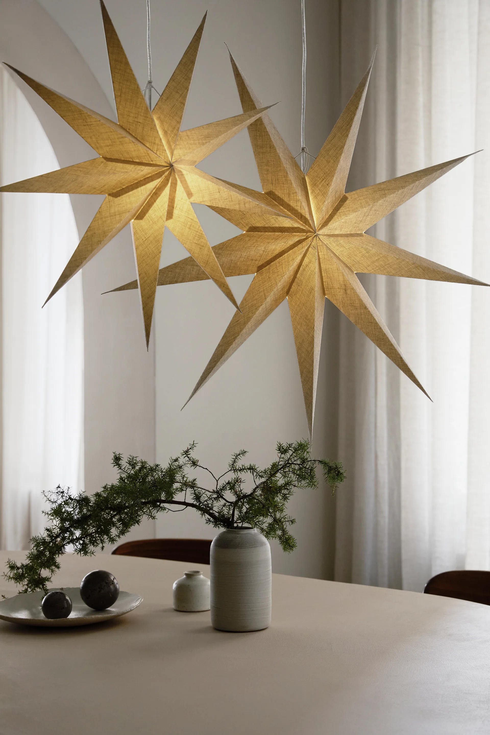 Lina advent star Ø80 cm, Natural Watt & Veke