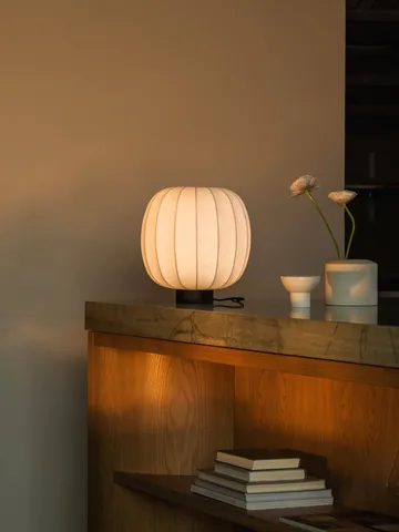 Lunari table lamp - White-Dark ash, Ø30x32 cm - Watt & Veke