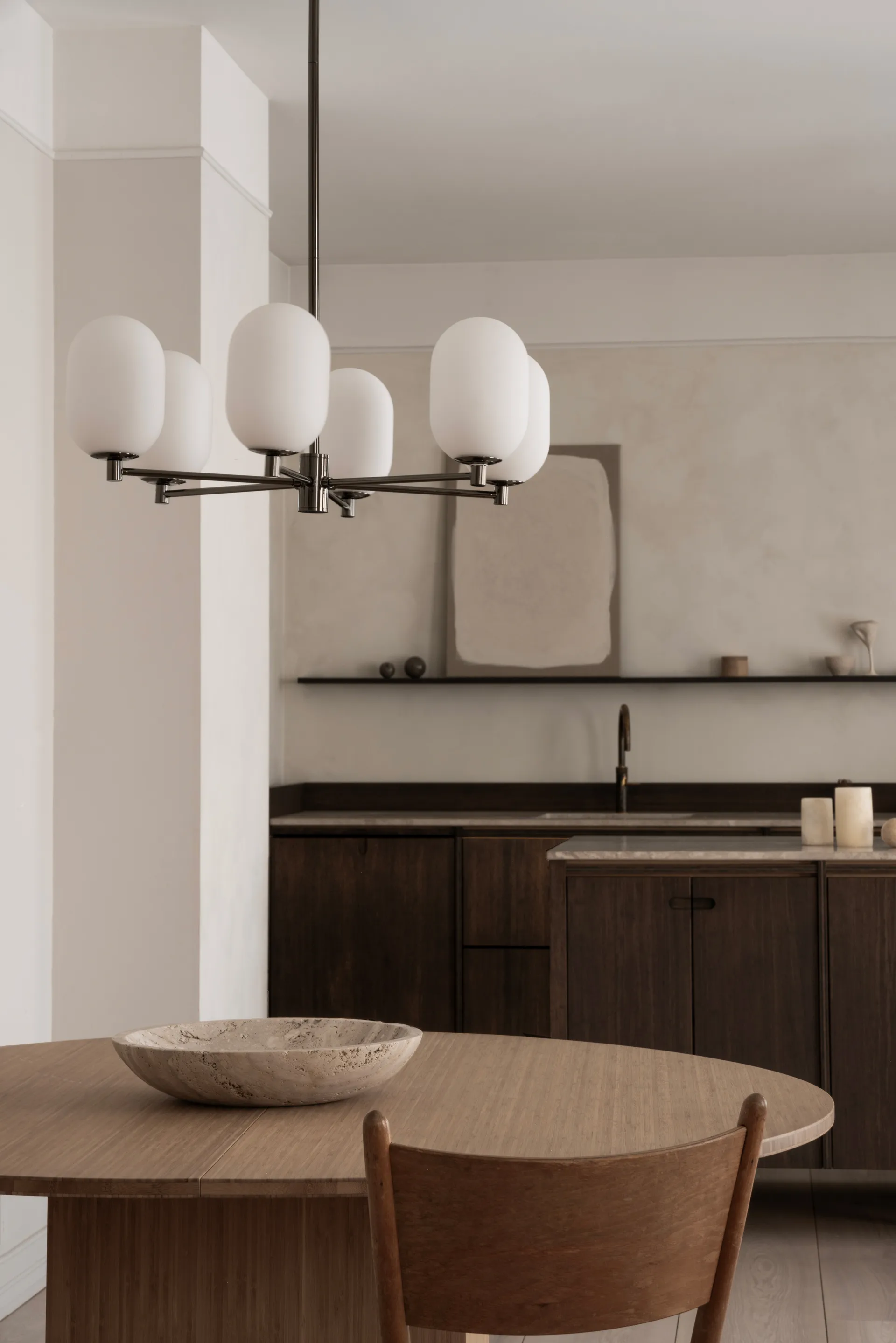 Noor chandelier Ø65 cm, White Watt & Veke