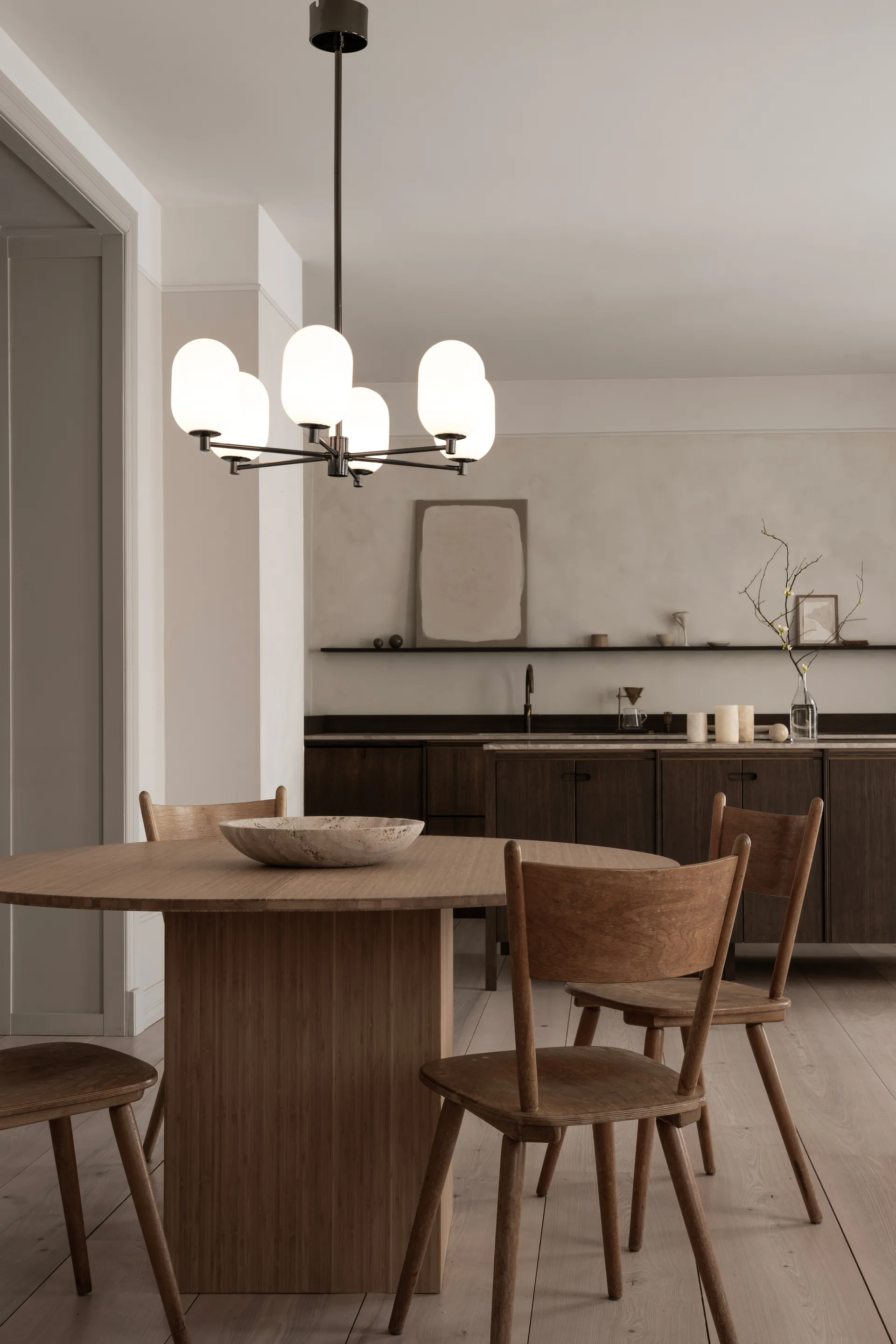 Noor chandelier Ø65 cm, White Watt & Veke