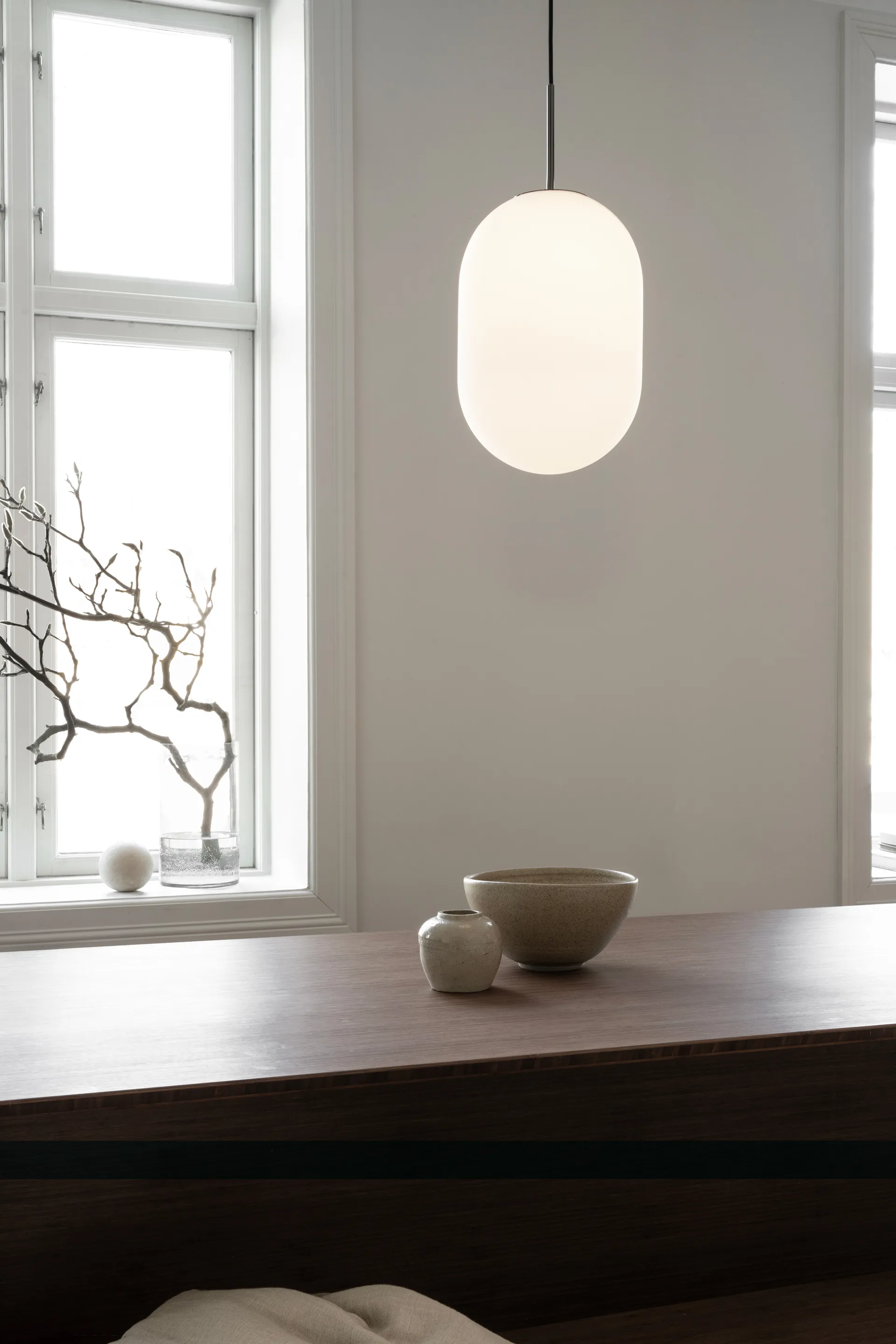 Noor pendant L Ø24 cm, White Watt & Veke