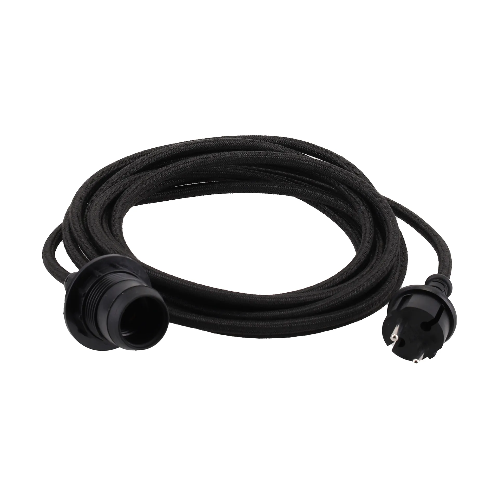 Outdoor cable set, Black, 500 cm, E27 Watt & Veke