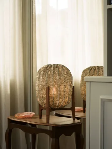 Prisma table lamp - Dark ash-African marigold green, Ø27x42 cm - Watt & Veke