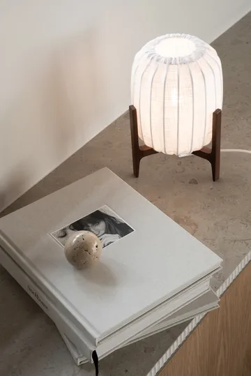 Prisma table lamp - Dark ash-White, Mini Ø16x24.3 cm - Watt & Veke