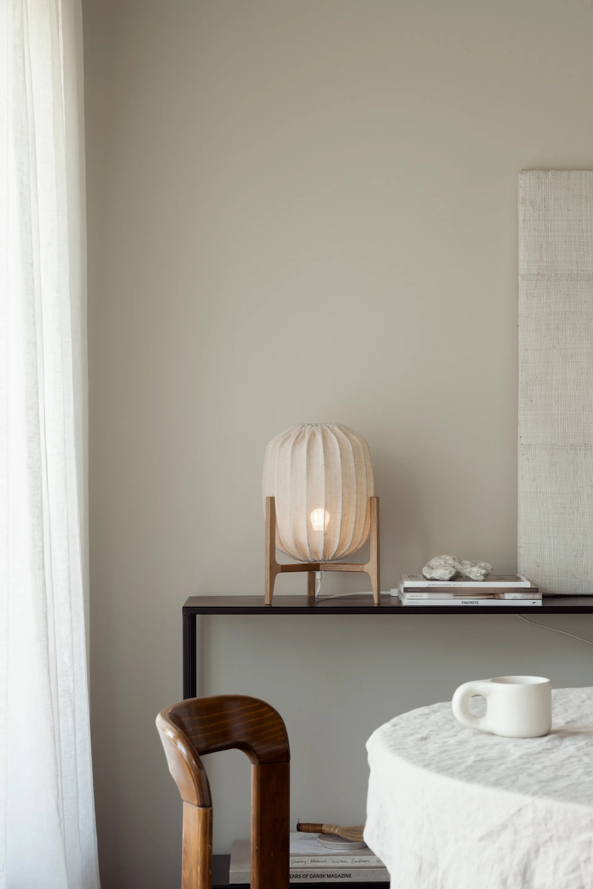 Prisma table lamp, Oak-natural, Ø27x42 cm Watt & Veke