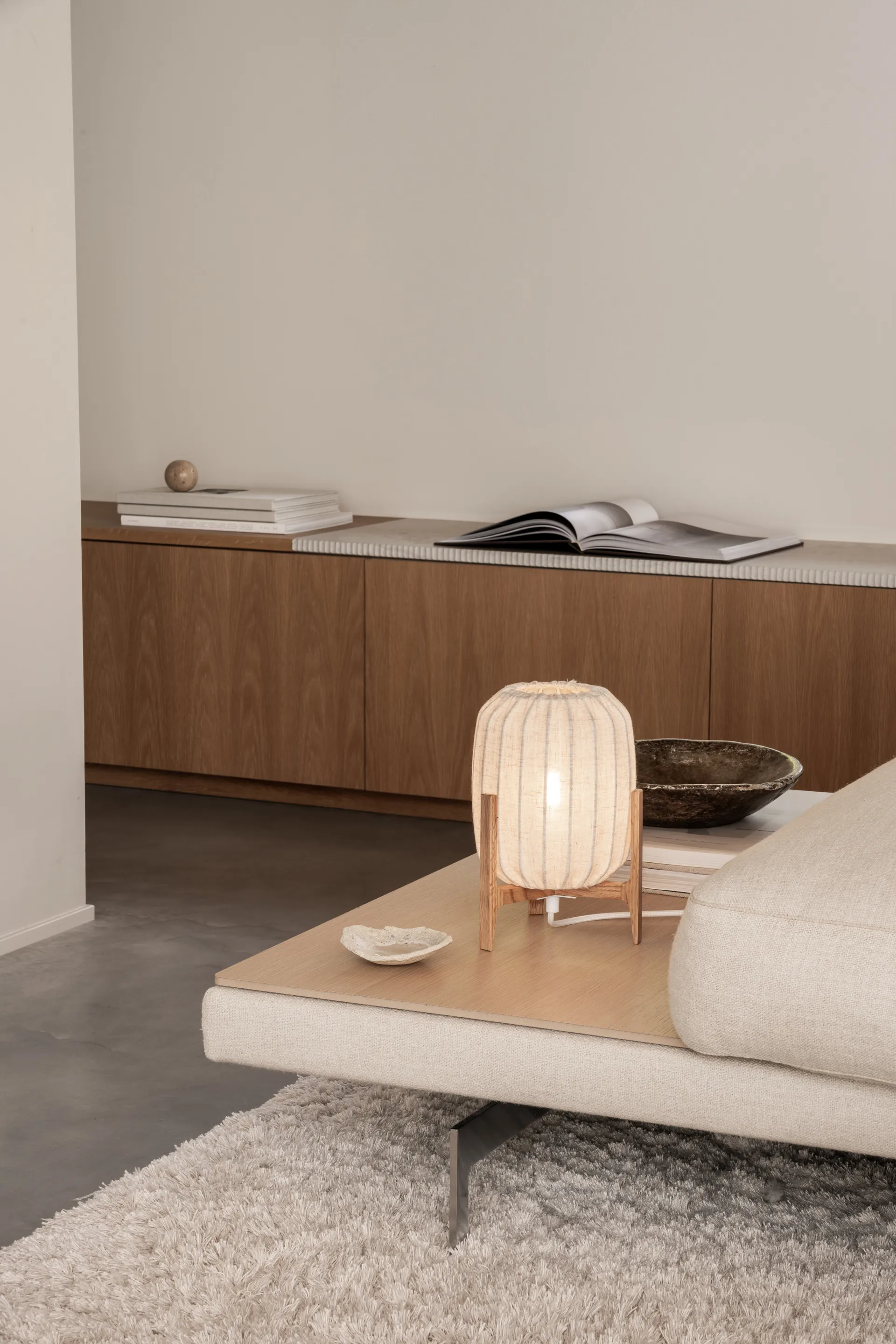 Prisma table lamp, Oak-Natural, Mini Ø16x24.3 cm Watt & Veke