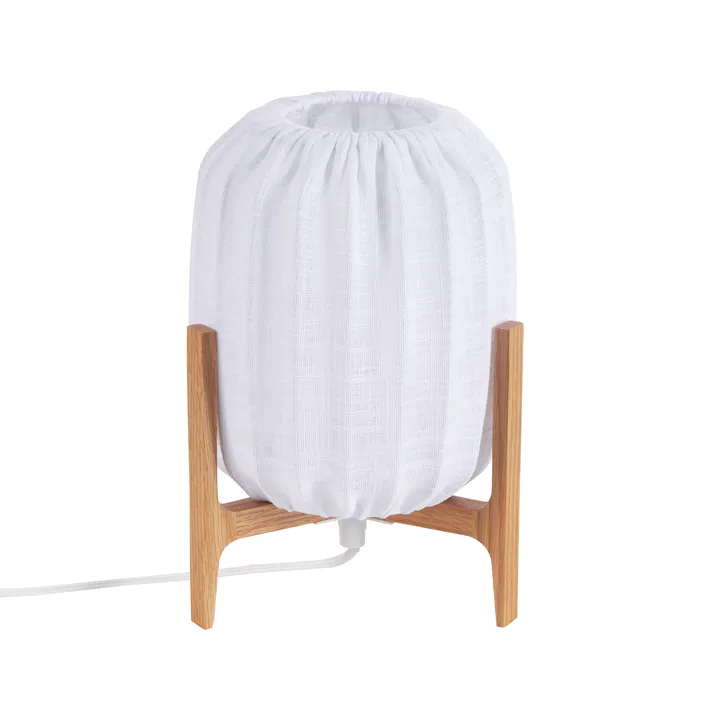 Prisma table lamp - Oak-White, Mini Ø16x24.3 cm - Watt & Veke