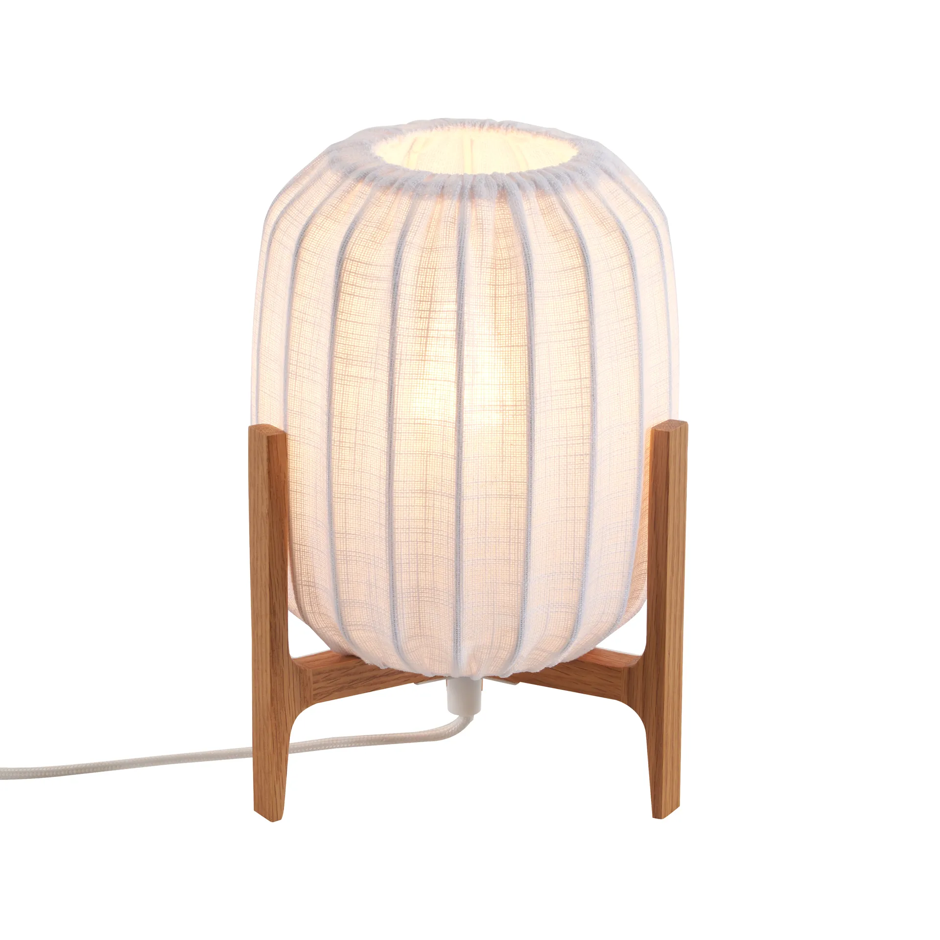 Prisma table lamp, Oak-White, Mini Ø16x24.3 cm Watt & Veke
