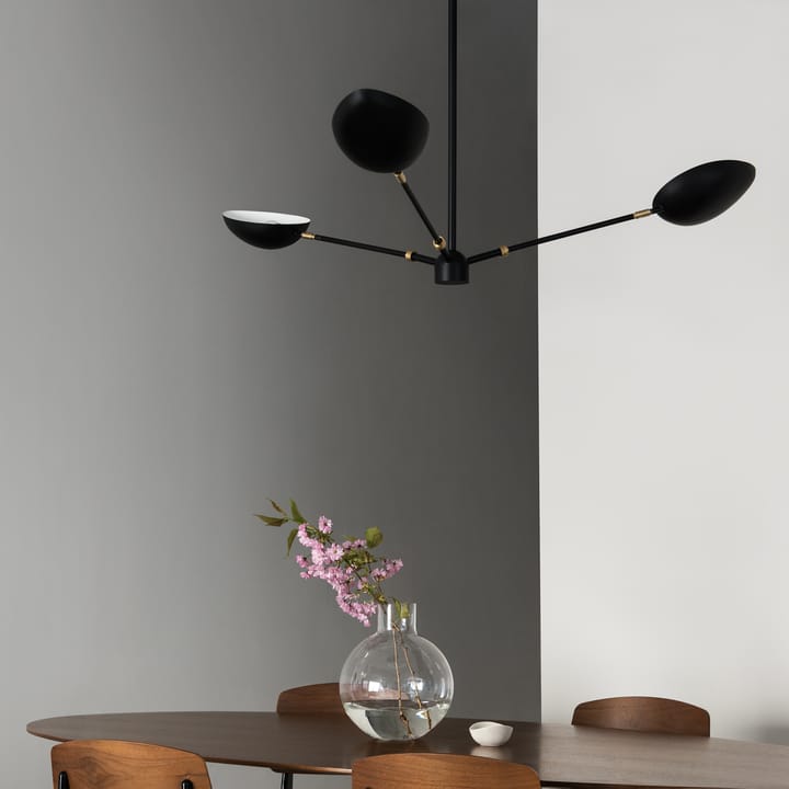 Spoon ceiling pendant lamp, matte black brass Watt & Veke