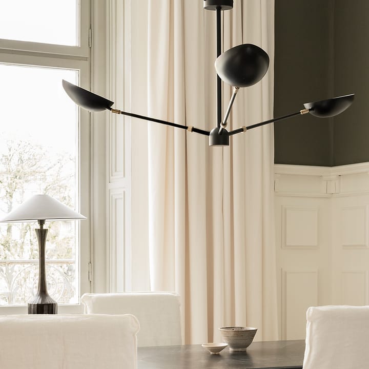 Spoon ceiling pendant lamp, matte black brass Watt & Veke